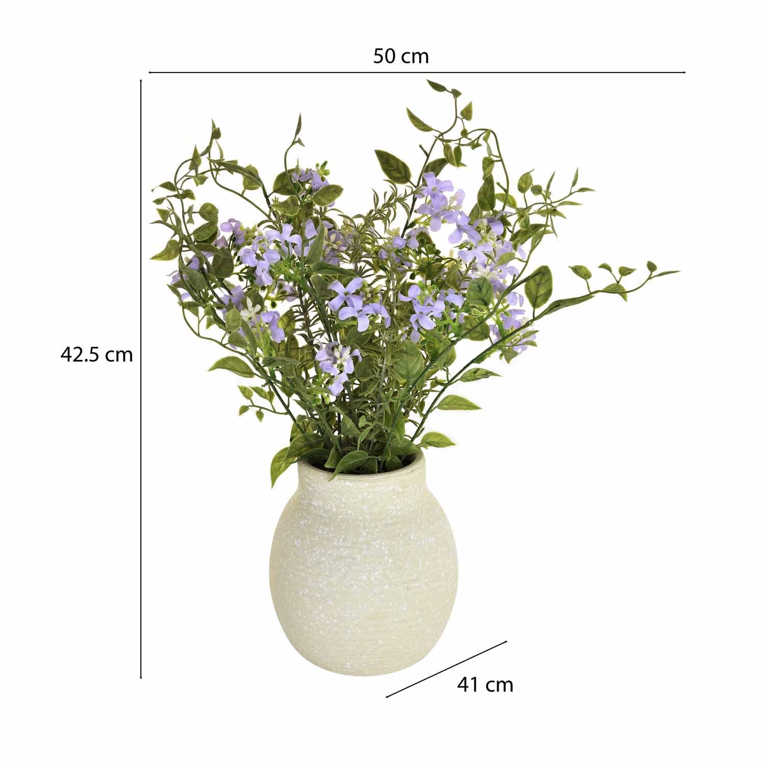 Artificial Honeysuckle Flower Potted Plant - Blue