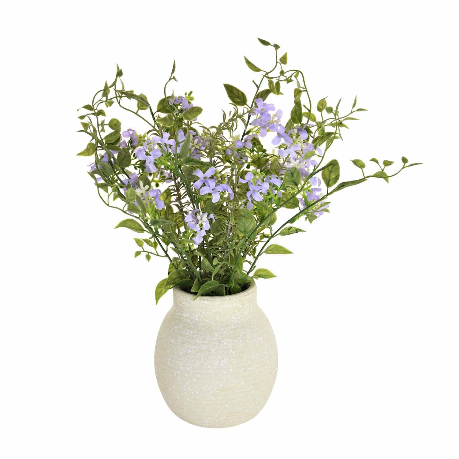 Artificial Honeysuckle Flower Potted Plant - Blue