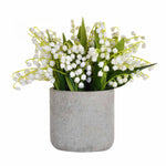 Artificial Bell Flower Potted Plant - White