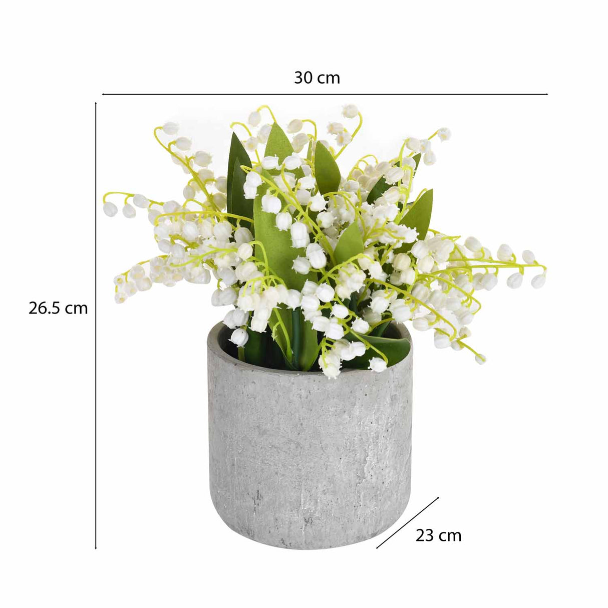 Artificial Bell Flower Potted Plant - White