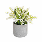Artificial Bell Flower Potted Plant - White
