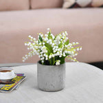 Artificial Bell Flower Potted Plant - White