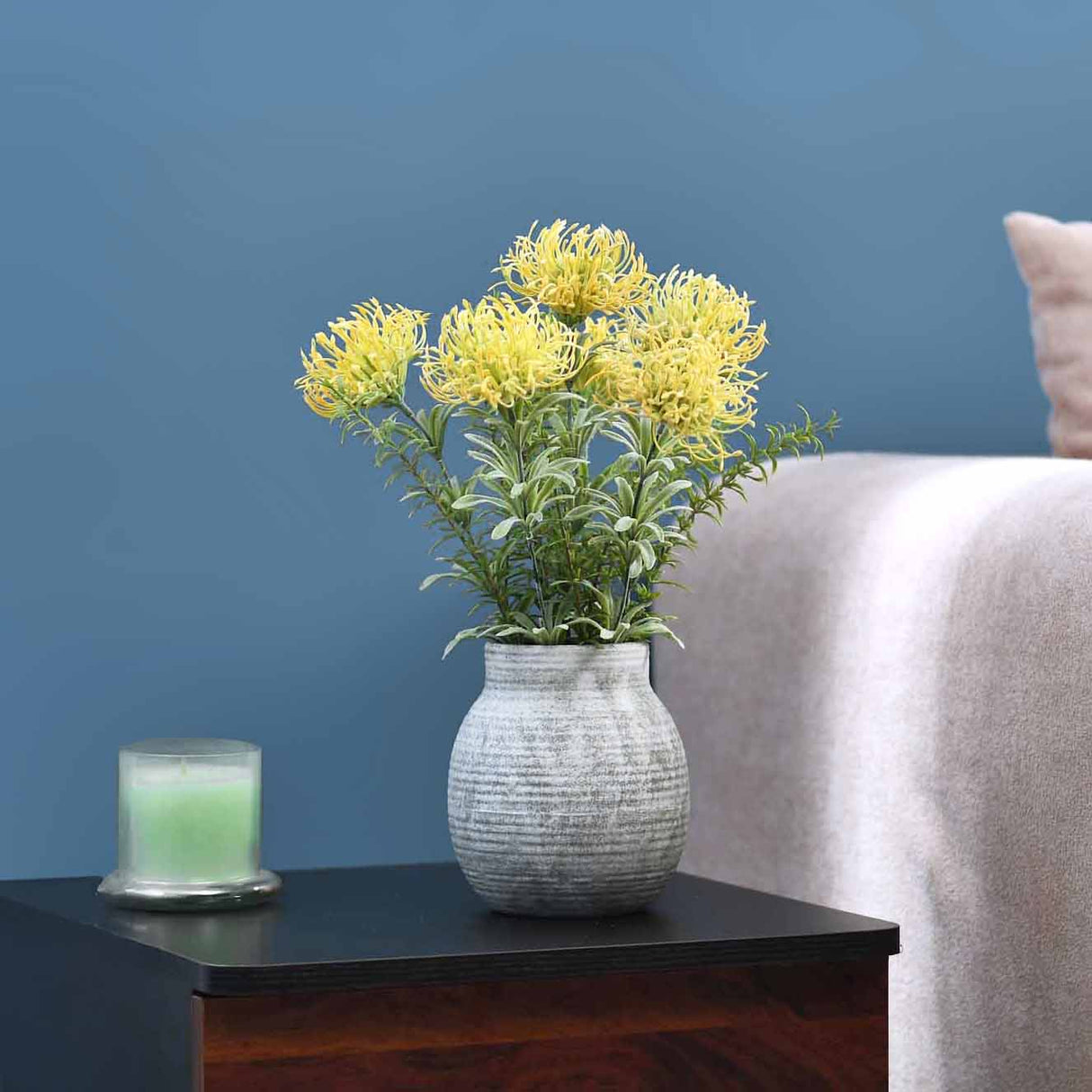 Artificial Daisy Flower Potted Plant - Yellow