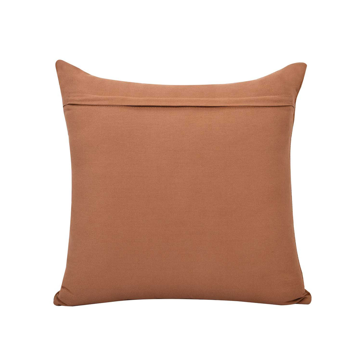 Hand Beaded Strap Pattern Cotton Cushion Cover- Rust