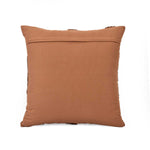 Oval Patch Pattern Cotton Cushion Cover- Brown