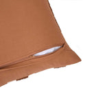 Oval Patch Pattern Cotton Cushion Cover- Brown