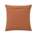 Rhombus Pattern Cotton Cushion Cover- Rust
