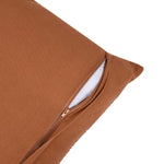 Rhombus Pattern Cotton Cushion Cover- Rust