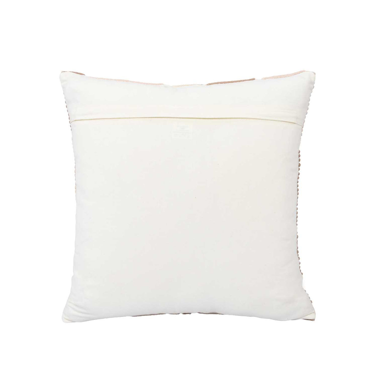 Abstract Patch Pattern Cotton Cushion Cover- Brown