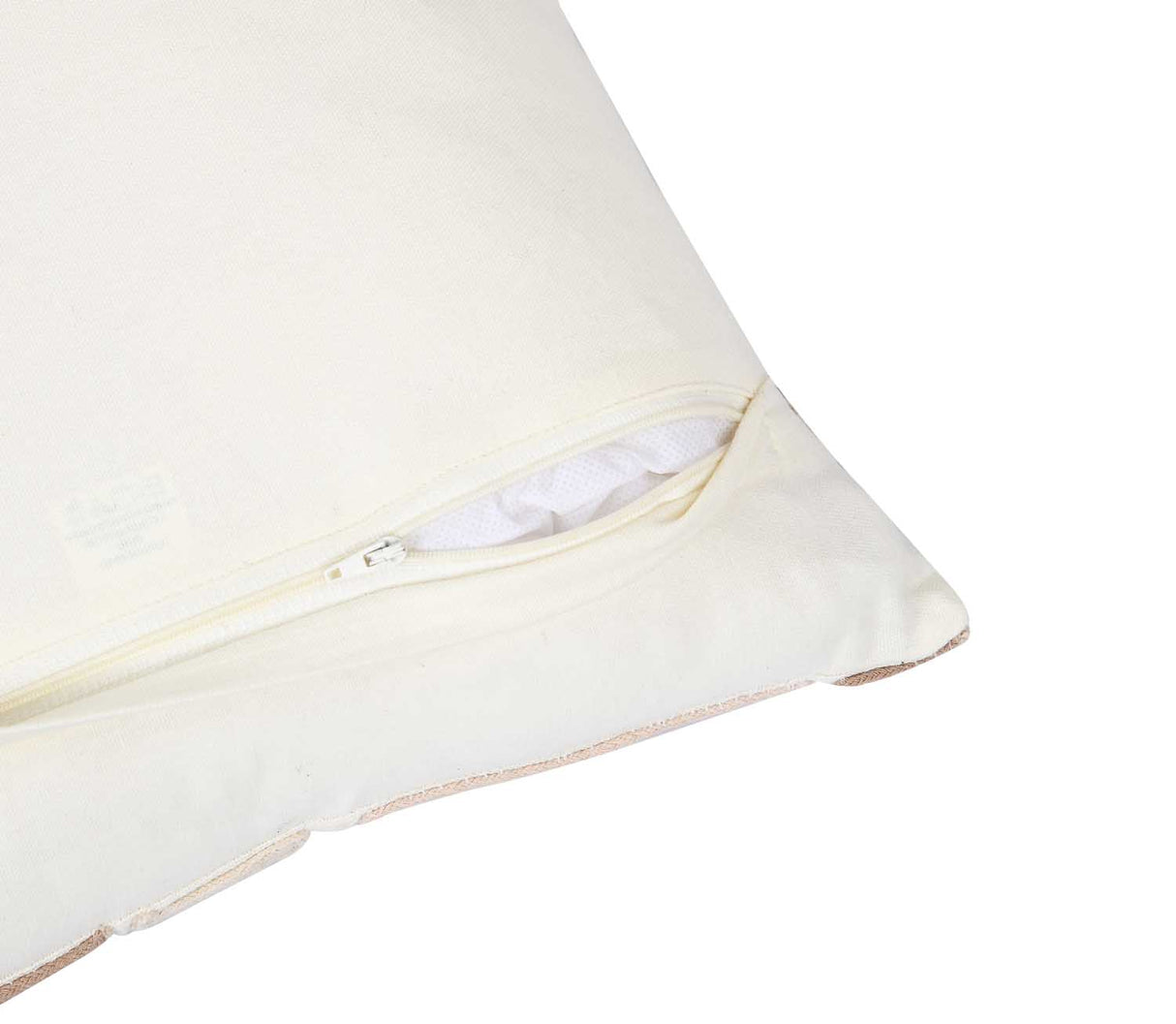 Abstract Patch Pattern Cotton Cushion Cover- Brown