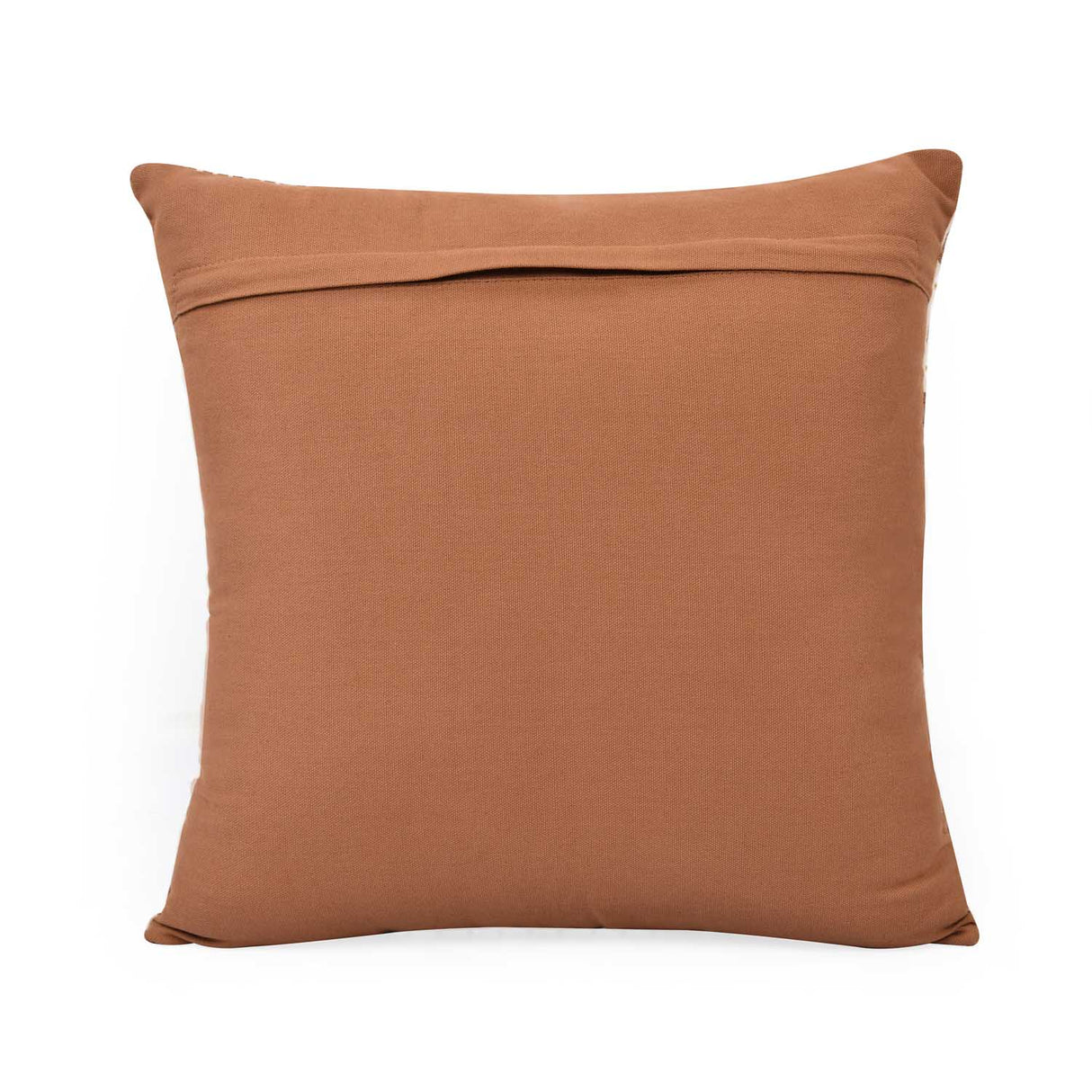 Small Lines Pattern Cotton Cushion Cover- Brown