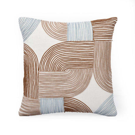 Dori Arches Pattern Cotton Cushion Cover- Brown