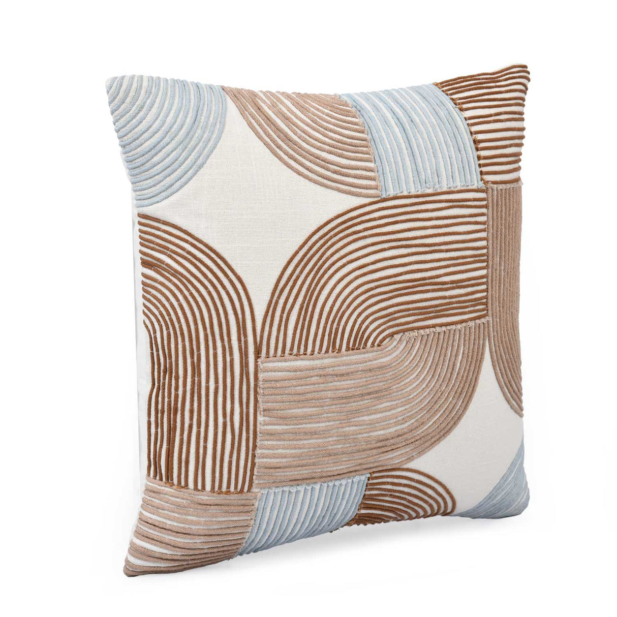 Dori Arches Pattern Cotton Cushion Cover- Brown