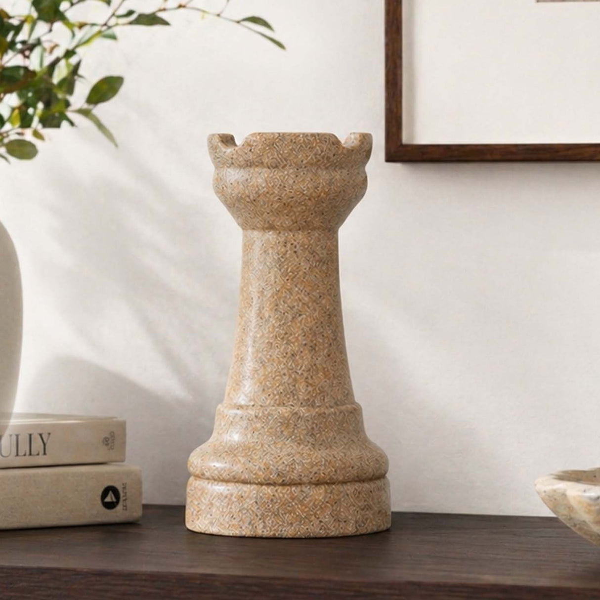 Chess Rook Decorative Polyresin Showpiece- Sand