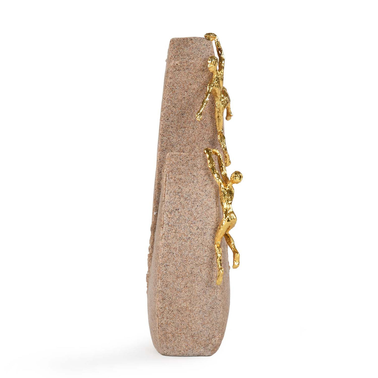 Climbing Figures Decorative Polyresin Showpiece- Sand & Gold