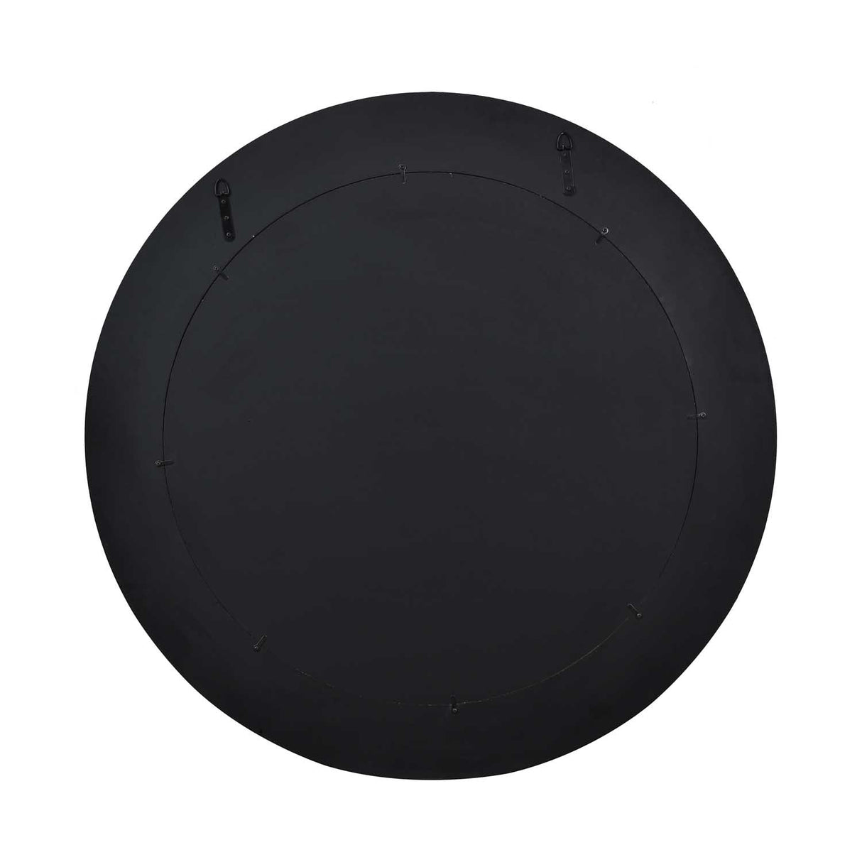 Round Fluted Wall Mirror- Black