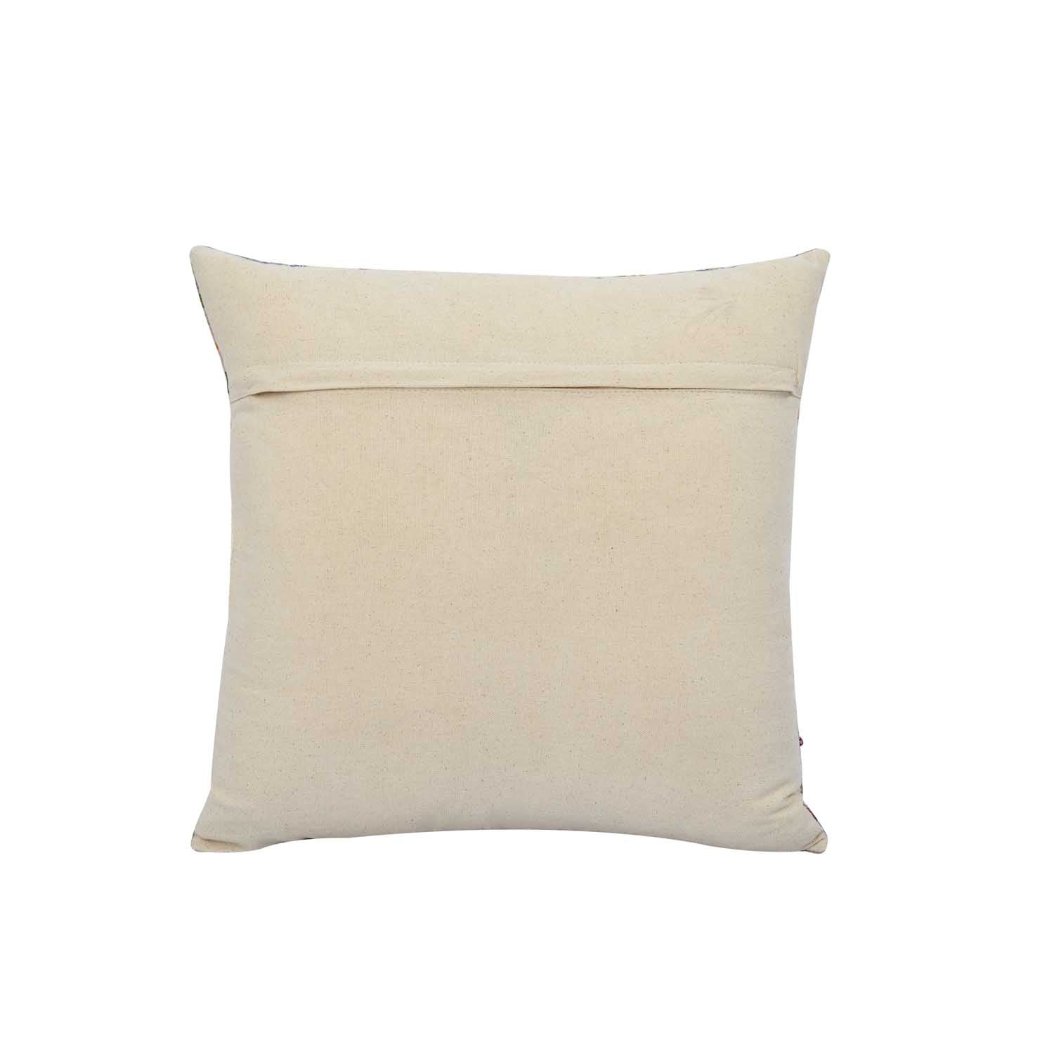 Floral Spread Cotton Cushion Cover- Multicolor