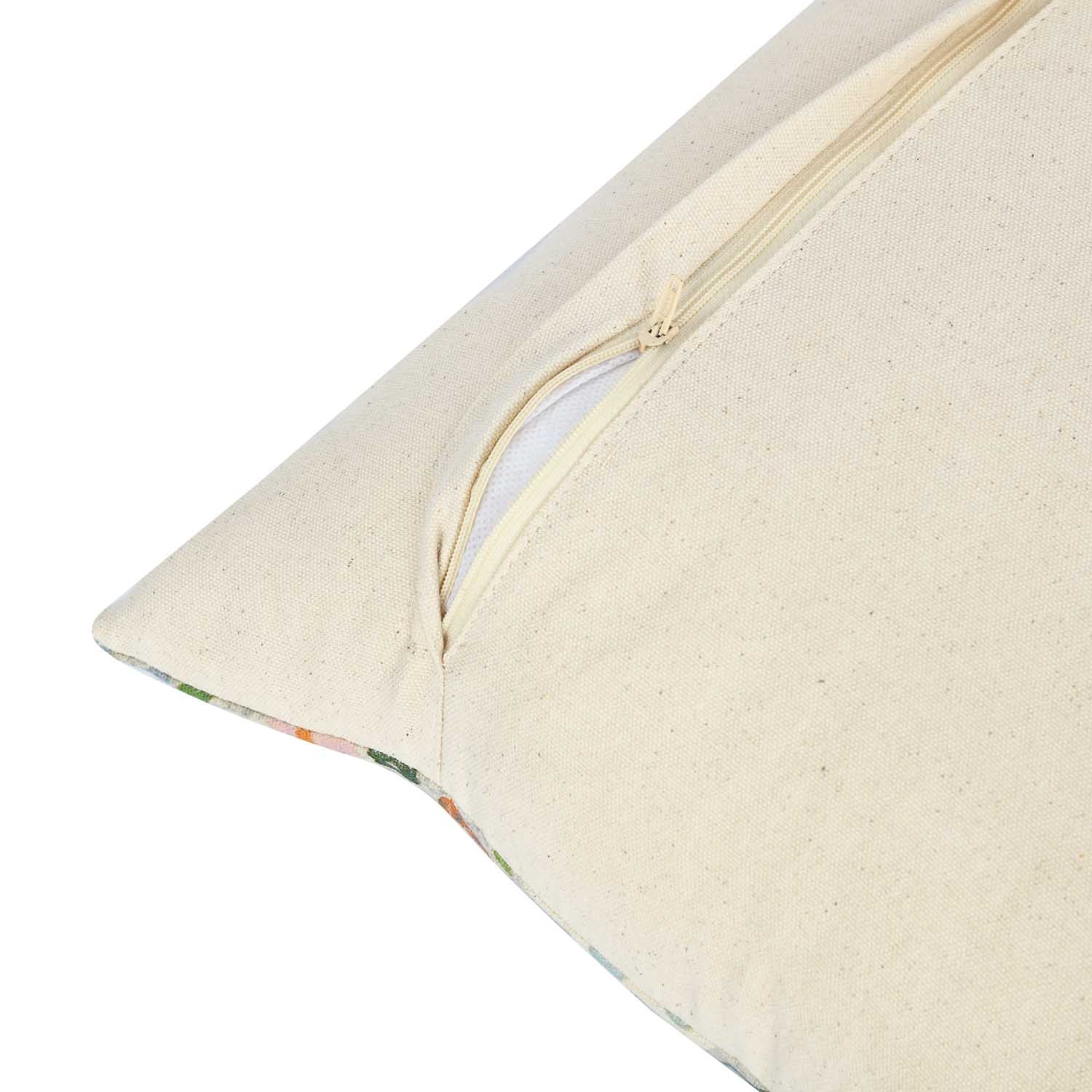 Floral Cotton Cushion Cover- Multicolor