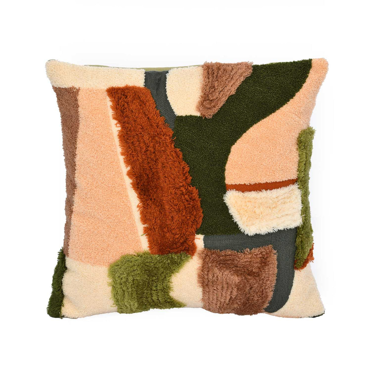 Abstract Tufted Cushion Cover- Multicolor