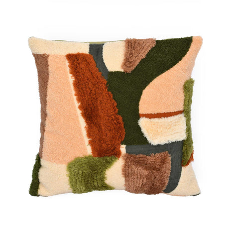 Abstract Tufted Cushion Cover- Multicolor