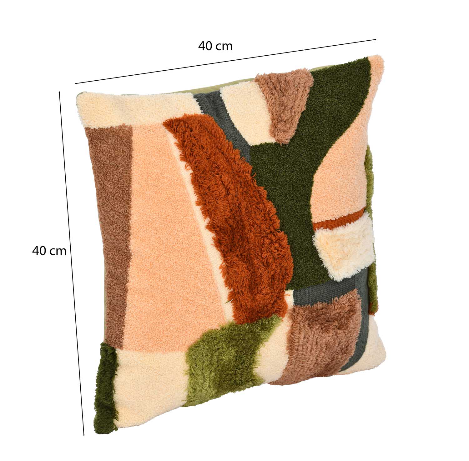 Abstract Tufted Cushion Cover- Multicolor