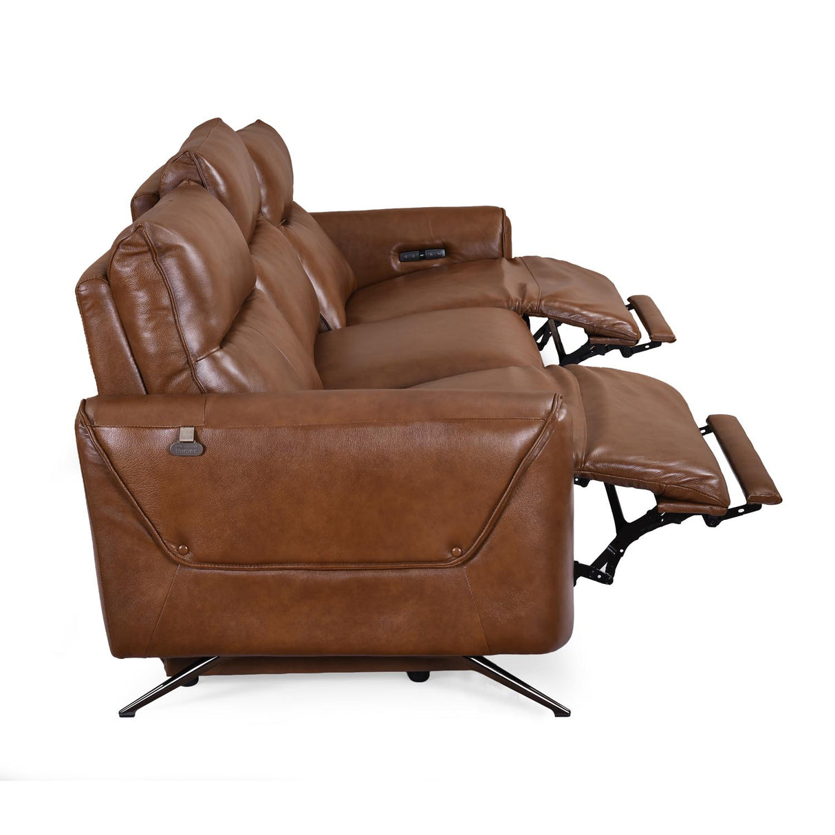 Beatrix 3 Seater Dual Motor Electric Recliner- Brown