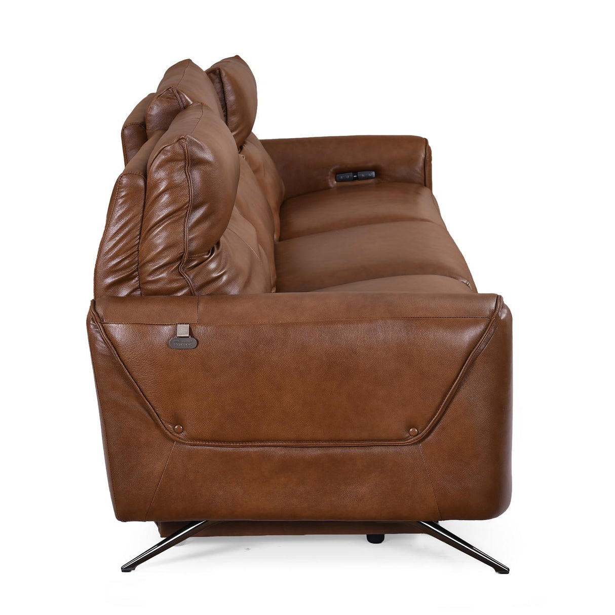 Beatrix 3 Seater Dual Motor Electric Recliner- Brown