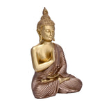Vitarka Mudra Buddha Decorative Polyresin Showpiece- Bronze and Gold