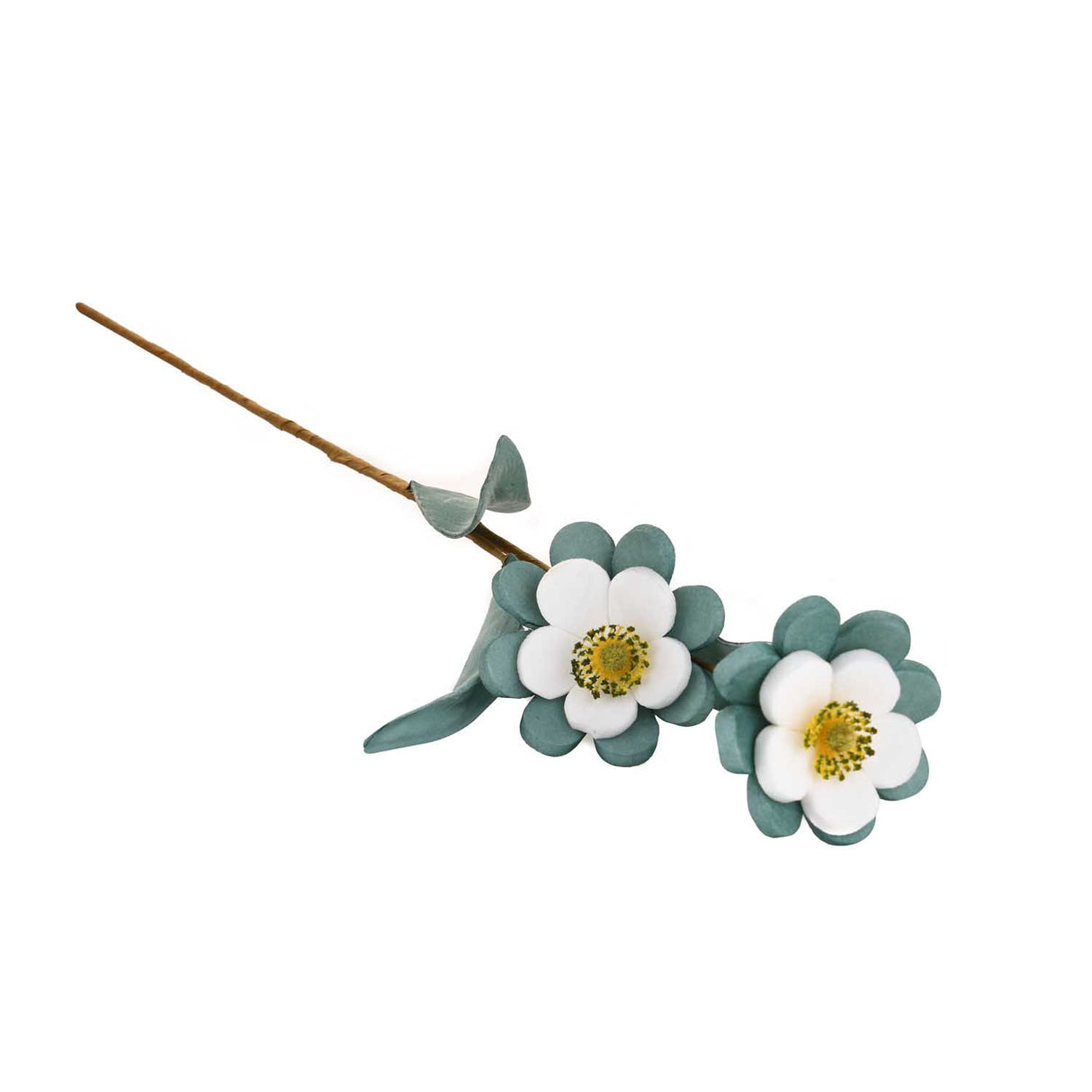 Artificial Flower Bunch- Green and White