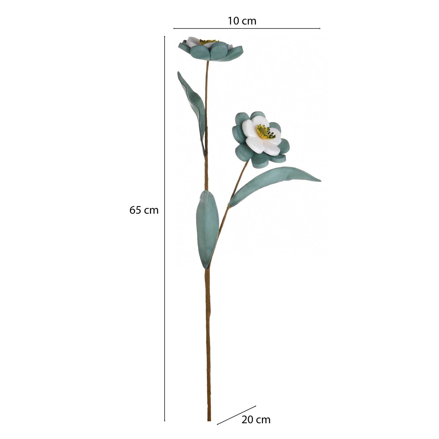 Artificial Flower Bunch- Green and White