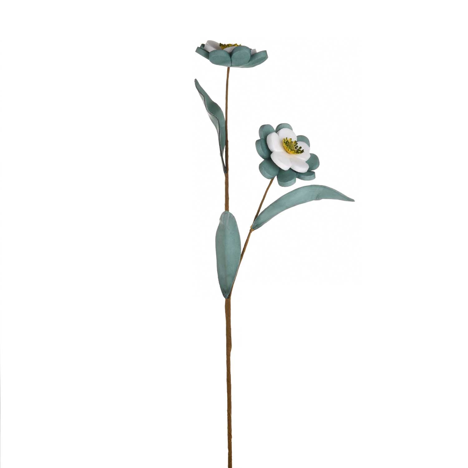 Artificial Flower Bunch- Green and White