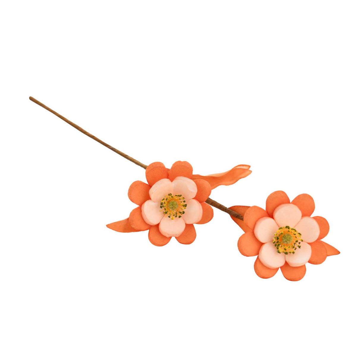 Artificial Flower Bunch- Orange and White