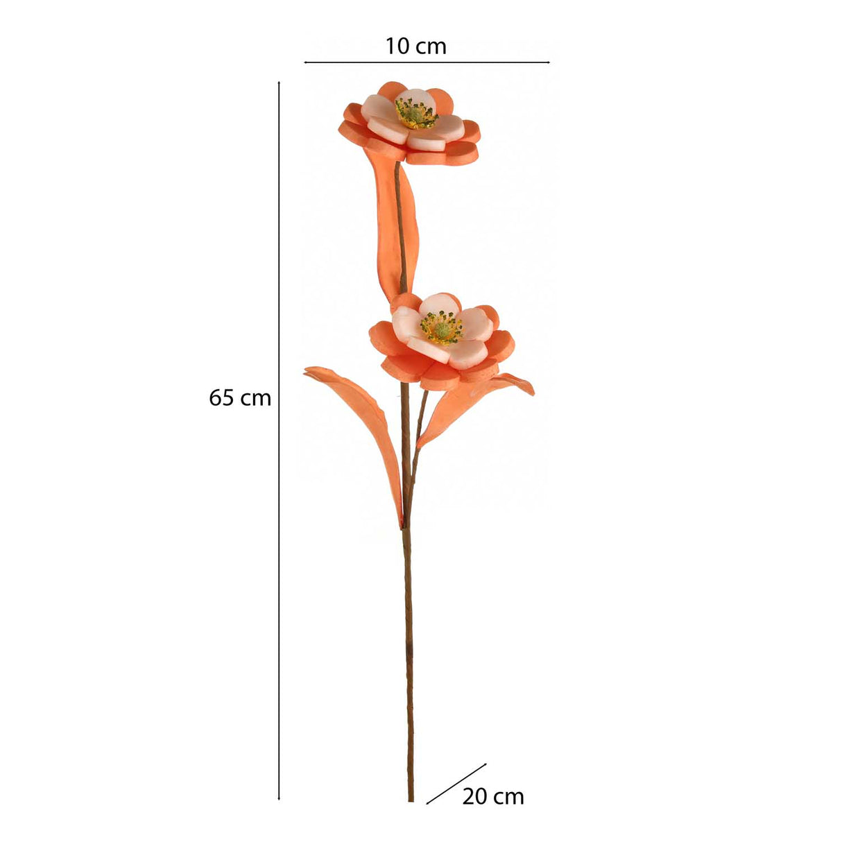 Artificial Flower Bunch- Orange and White