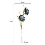 Artificial Flower Bunch- Grey and Blue