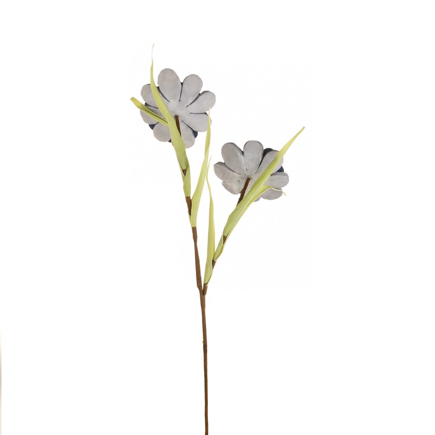 Artificial Flower Bunch- Grey and Blue