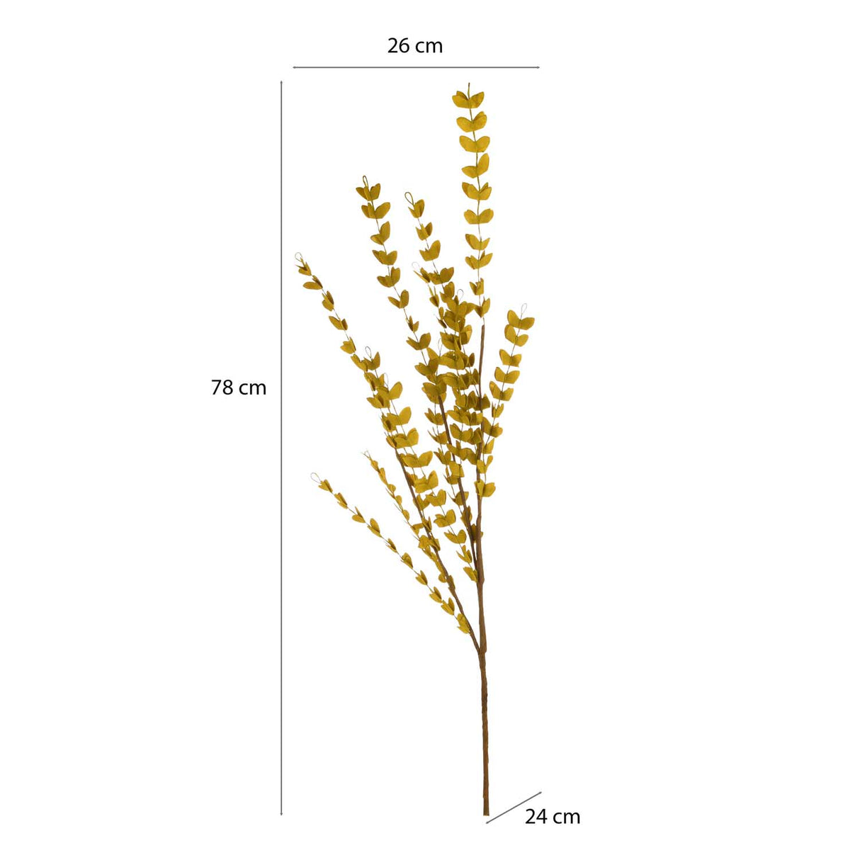 Artificial Eucalyptus Filler Stick- Yellow