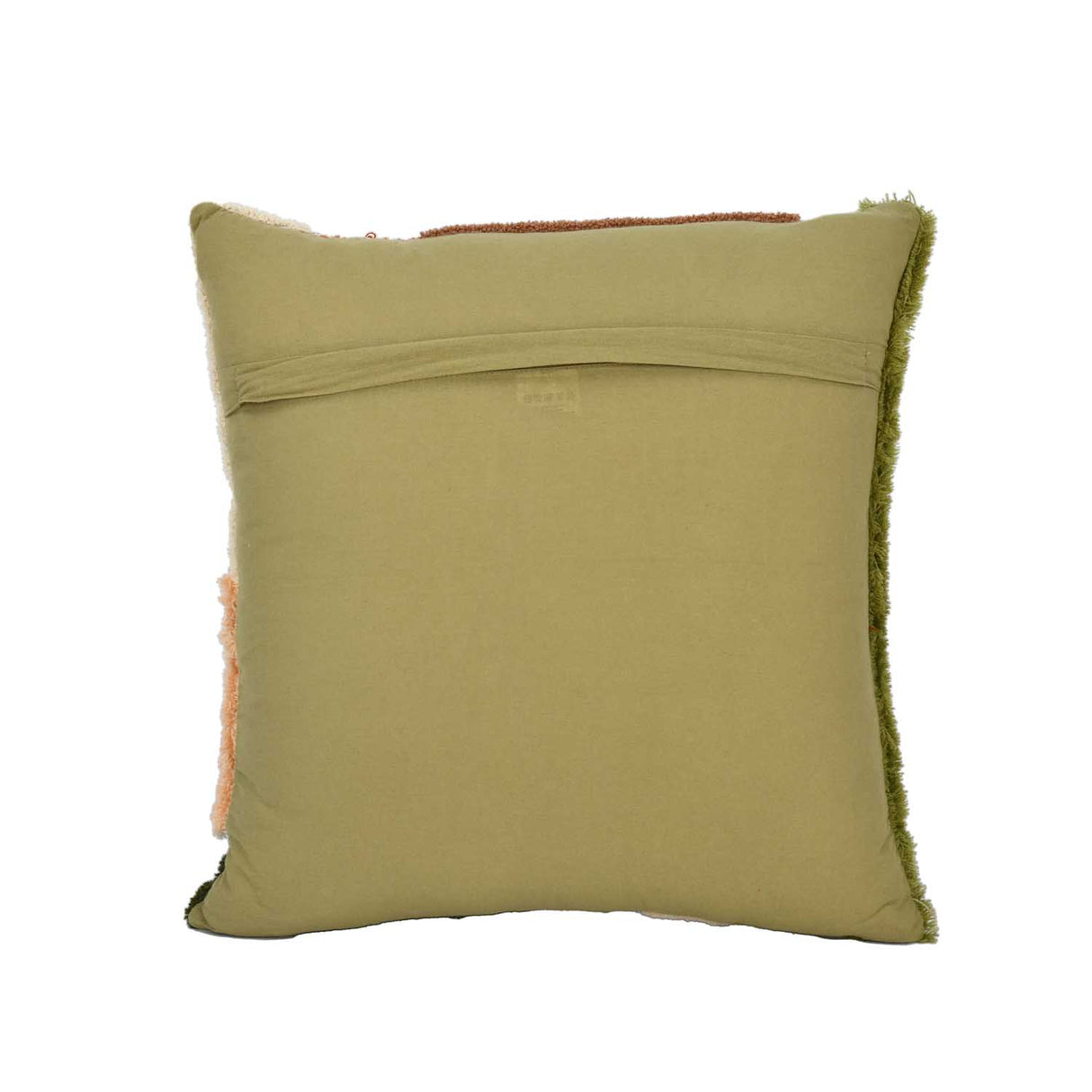 Abstract Pattern Tufted Cotton Cushion Cover- Multicolor
