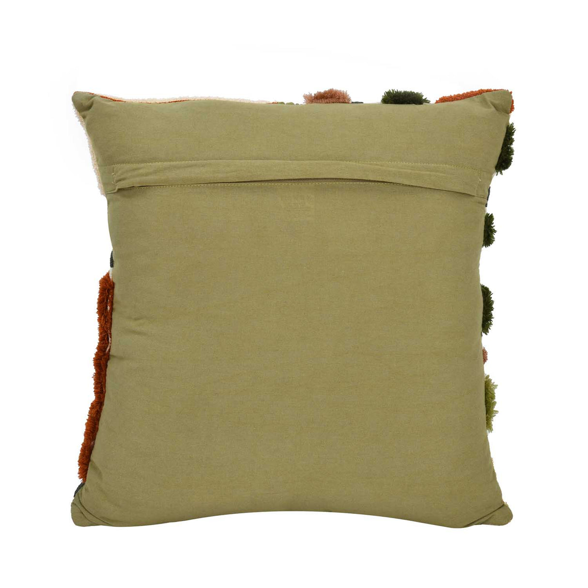 Arches Pattern Tufted Cotton Cushion Cover- Multicolor