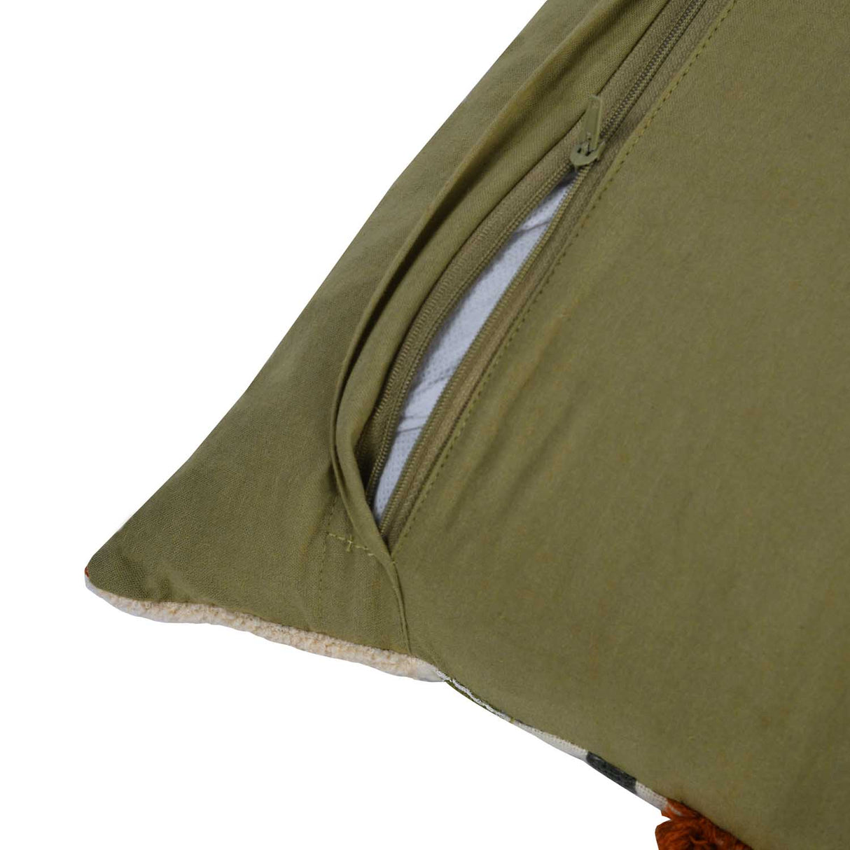 Arches Pattern Tufted Cotton Cushion Cover- Multicolor