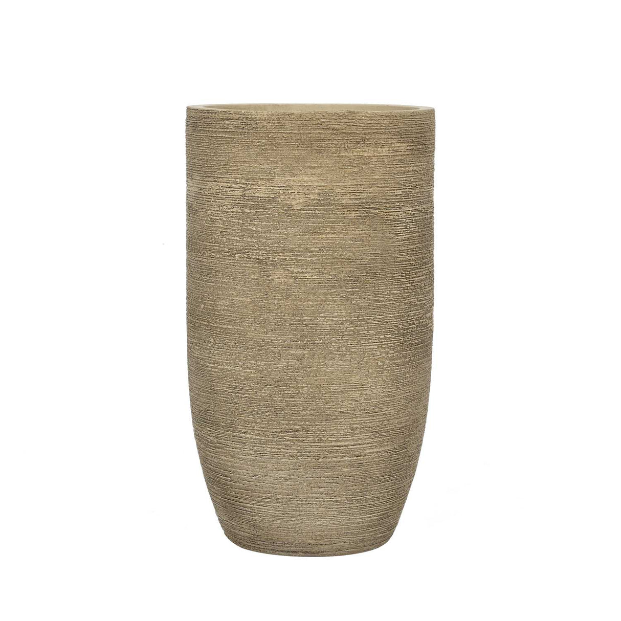 Bullet Shaped Tall Planter 49 cm- Beige