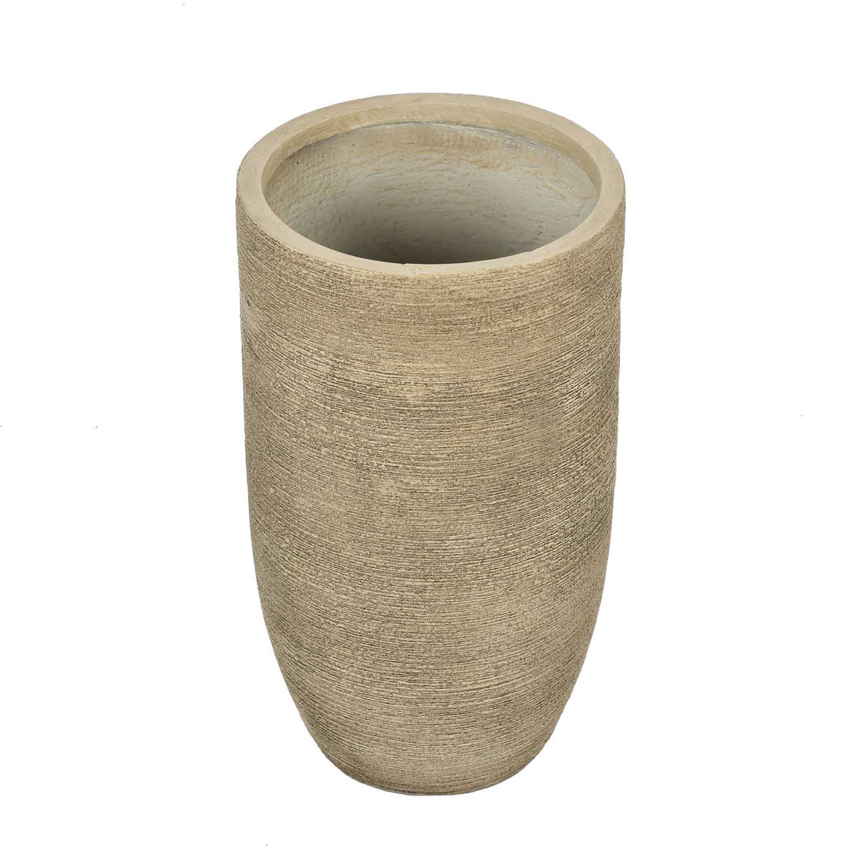 Bullet Shaped Tall Planter 49 cm- Beige