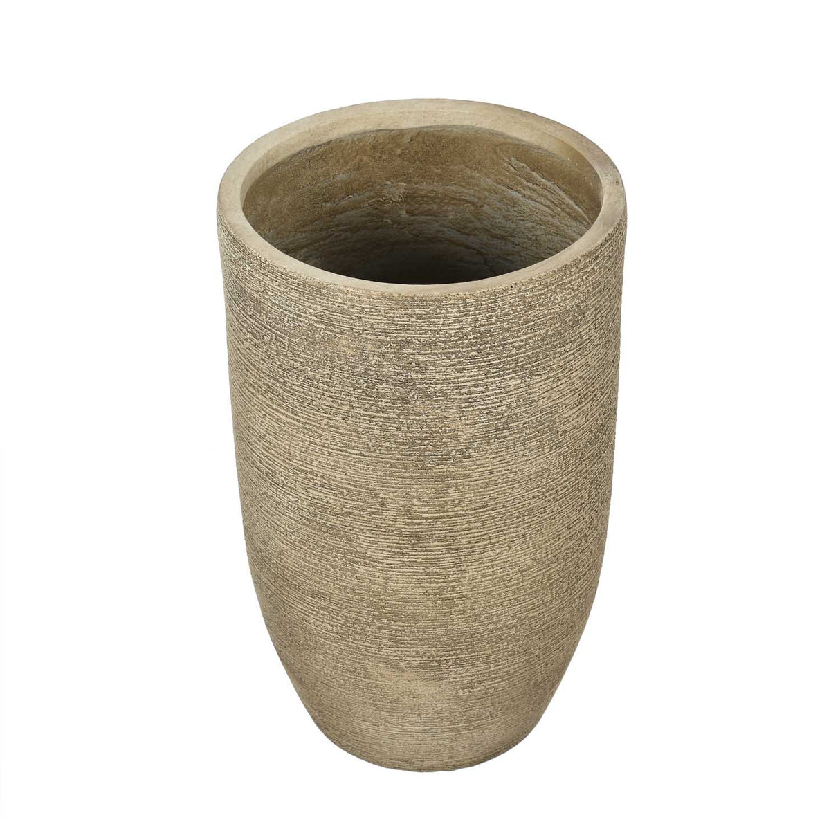 Bullet Shaped Tall Planter 58 cm- Beige