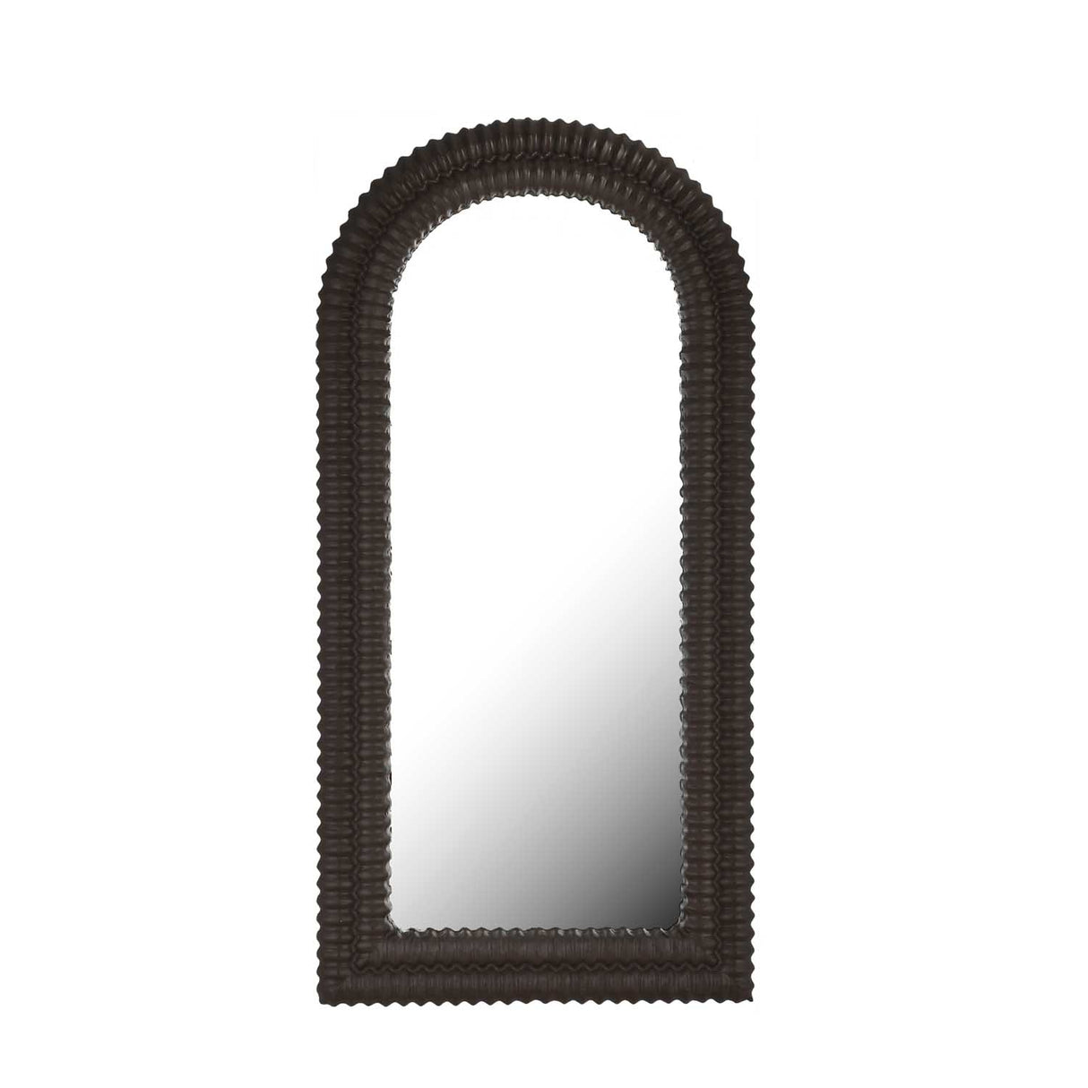 Dual Arch Wall Mirror- Brown