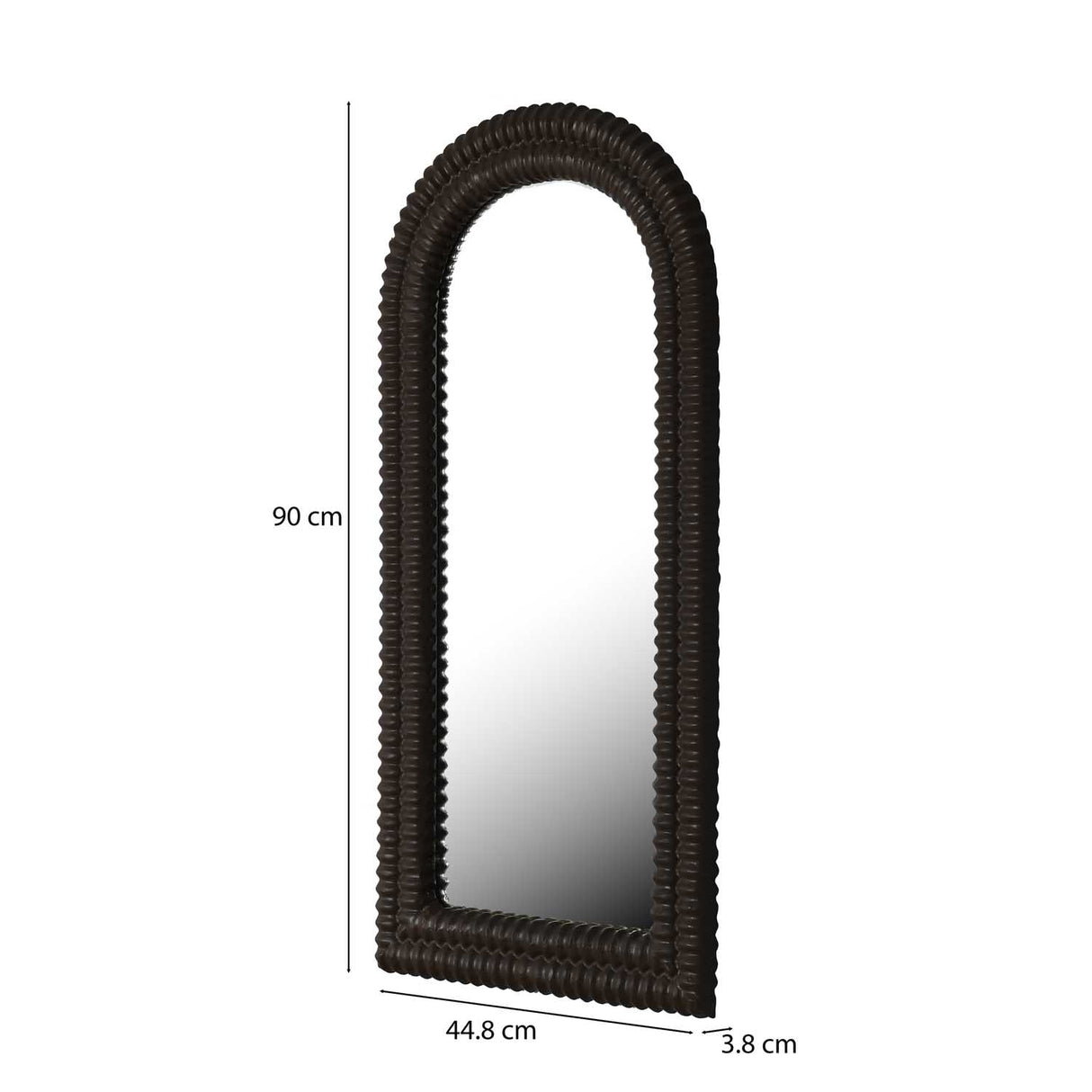 Dual Arch Wall Mirror- Brown