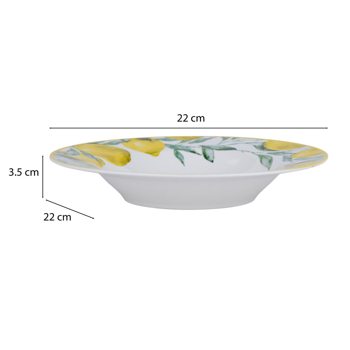 Lemon Lush Ceramic Serving Platter- Yellow, 22 cm