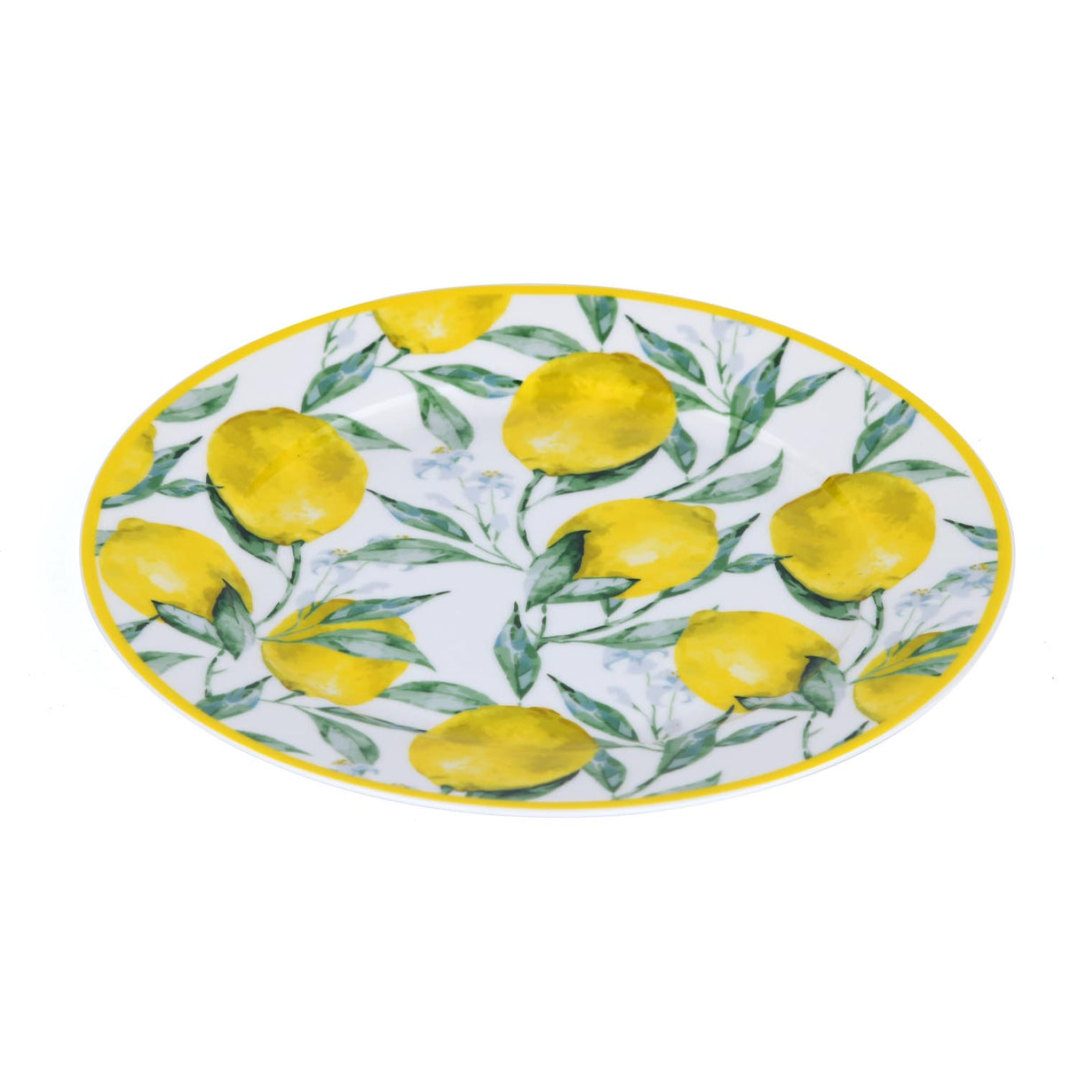 Lemon Lush Ceramic Quarter Plate- Yellow, 20.5 cm