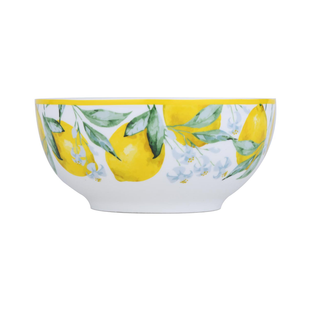 Lemon Lush Ceramic Serving Bowl- Yellow, 15.5 cm