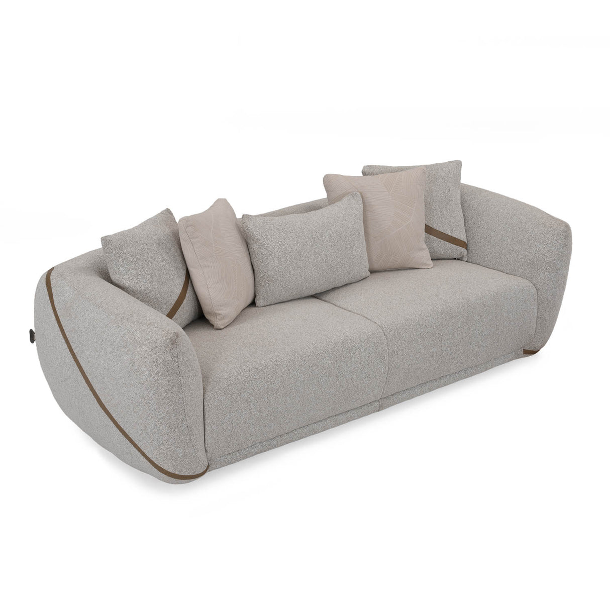 Ondina 3 Seater Fabric Sofa- Beige