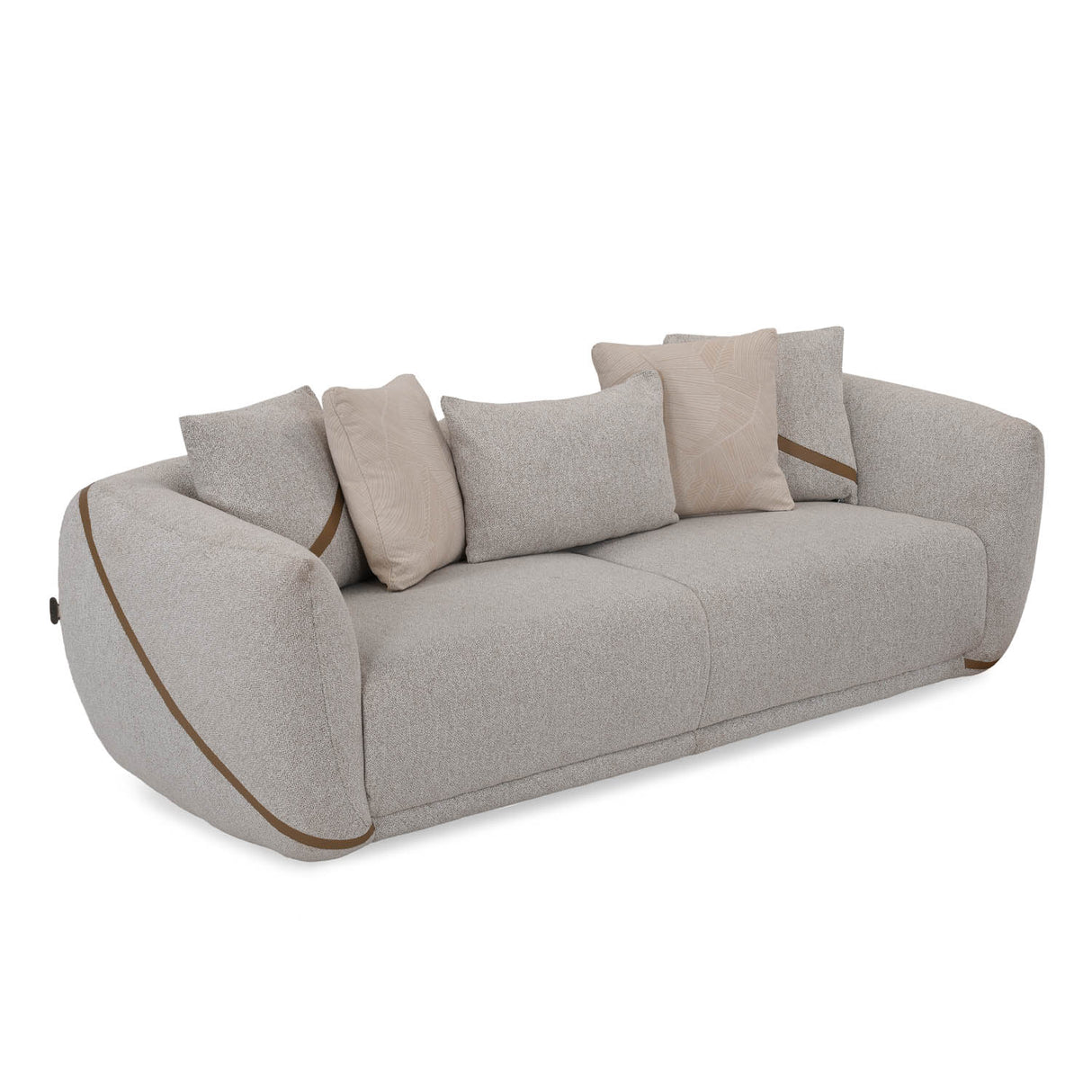 Ondina 3 Seater Fabric Sofa- Beige