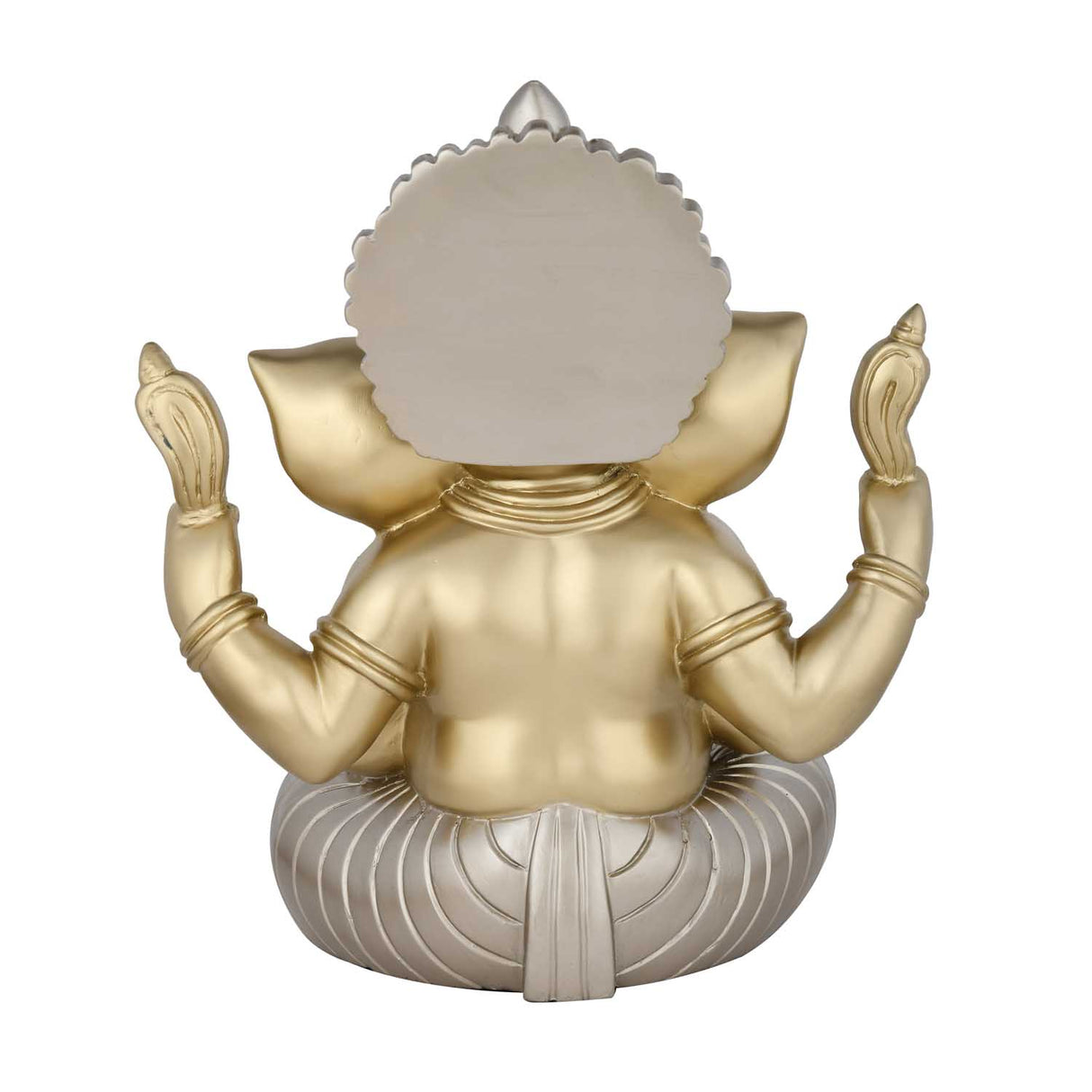 Ganesha Tathastu Decorative Polyresin Showpiece- Silver and Gold
